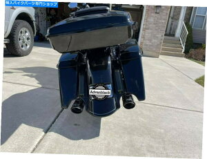Rear Fender Advan Vivid Black Dominator�X�g���b�`���A�t�F���_�[�s���X�g���C�v�p�n�[���[2014+ Advan Vivid Black Dominator Stretched Rear Fender Pinstripe For Harley 2014+