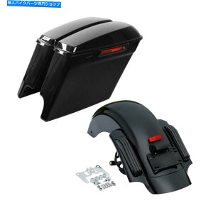Rear Fender 5 "LkꂽThobOobOw /AtF_[̃n[[c[OCVO 2014-2020 19 18 5" Stretched Saddlebag Bag w/ Rear Fender For Harley Touring CVO 2014-2020 19 18