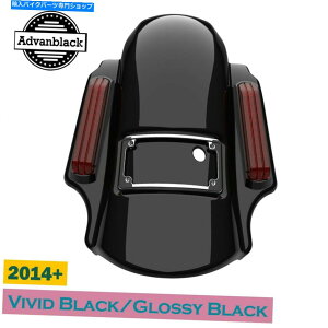 Rear Fender Advan Vidived Black Dominator�X�g���b�`���A�t�F���_�[�t�B�b�g2014+�n�[���[�c�[�����O Advan Vivid Black Dominator Stretched Rear Fender Fits 2014+ Harley Touring