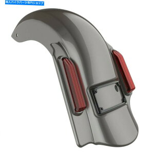 Rear Fender �r���b�g�V���o�[2�ւ�1�̎x�z�I�ȃ��A�t�F���_�[�t�B�b�g14+�n�[���[�c�[�����O Billet Silver 2 into 1 Dominator Stretched Rear Fender Fits 14+ Harley Touring�y���s�A���i�z