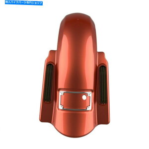 Rear Fender �Z�h�i�I�����W�h�~�l�[�^�[�X�g���b�`���A�t�F���_�[�f���A���J�b�g�t�B�b�g�n�[���[09-13 Sedona Orange Dominator Stretched Rear Fender Dual Uncut Fits Harley 09-13�y���s�A���i�z