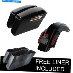 Rear Fender ABSThobOAtF_[LEDVXetBbgn[[[hXg[gOCh14-21 CVO ABS Saddlebags Rear Fender LED System Fit For Harley Road Street Glide 14-21 CVO