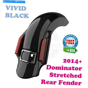Rear Fender AdvanBlack Vivid Black DominatorXgb`gAtF_[tBbg2014+n[[ Advanblack Vivid Black Dominator Stretched Extended Rear Fender Fit 2014+ Harley
