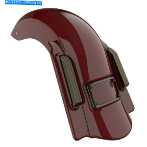 Rear Fender r[hԃfAJbgh~l[^[Xgb`AtF_[2014+n[[c[O Billiard Red Dual Uncut Dominator Stretched Rear Fender For 2014+ Harley Touring