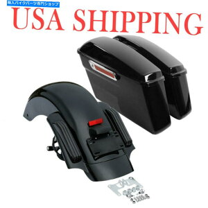 Rear Fender ThobOALEDtF_[tBbgn[[c[OXg[gcA[OCh2014-2019 Saddlebags & Rear LED Fender Fit For Harley Touring Street Tour Glide 2014-2019