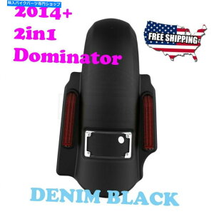 Rear Fender AdvanBlack Denim Black Dominator�X�g���b�`2014+�n�[���[�̂��߂�2in1�t�F���_�[ Advanblack Denim Black Dominator Stretched Extended 2in1 Fender For 2014+ Harley�y���s�A���i�z