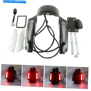 Rear Fender ���A�t�F���_�[�ؓ��Z�b�gW / LED���C�g�t�B�b�g�n�[���[�G���N�g���X�g���[�g�O���C�h09-13 11 Rear Fender Fascia Set W/ Led light Fit For Harley Electra Street Glide 09-13 11�y���s�A���i�z