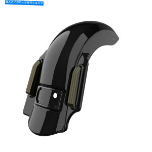 Rear Fender �N�₩�ȍ����x�z�҂̓n�[���[�c�[�����O09-13�̂��߂Ƀ��A�t�F���_�[2��L�΂��� Vivid Black Dominator Stretched Rear Fender 2 into 1 For Harley Touring 09-13�y���s�A���i�z