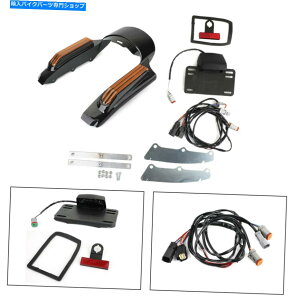 Rear Fender [hLOtXg[gOChFlhx Amber F5c[O邽߂̃AtF_[LEDCgtBbg Rear Fender LED Light fit for Touring Road King FLHR Street Glide FLHX Amber F5