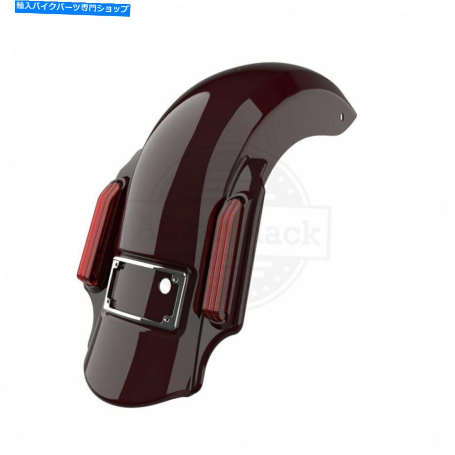 Rear Fender ビリヤードブルゴーニュの支配者の伸び延びリアフェンダーフィット14 ハーレーツーリング Billiard Burgundy Dominator Stretched Extend Rear Fender Fit 14  Harley Touring