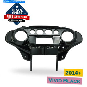 Inner Fairing N₩ȃubNobgEBOCi[Xs[h[^[JEtFAOLbv14+n[[c[O Vivid Black Batwing Inner Speedometer Cowl Fairing Cap For 14+ Harley Touring