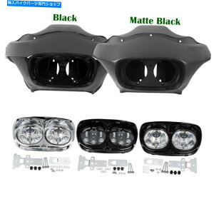 Inner Fairing Ci[AE^[tFAO5.75 ''fALEDwbhCgtBbgn[[98-13[hOCh Inner Outer Fairing 5.75'' Dual LED Headlight Fit For Harley 98-13 Road Glide