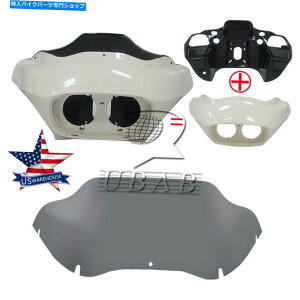 Inner Fairing hCi[+O+ 9.5 ''n[[[hOCh98-13 Unpainted Inner+Outer Fairing+9.5'' Smoke Windshield for Harley Road Glide 98-13