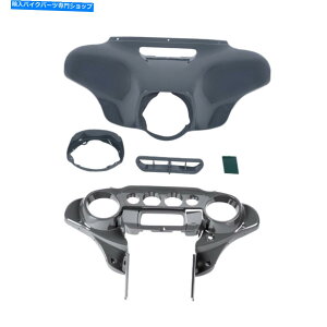 Inner Fairing �n�[���[CVO�X�g���[�g�O���C�h2018�K���V�b�v�O���[�̂��߂̃o�b�g�E�B���O�̊O���̃t�F�A�����O�t�B�b�g Batwing Outer Inner Fairing Fit For Harley CVO Street Glide 2018 Gunship Gray�y���s�A���i