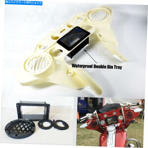 Inner Fairing 6.5 "HDc[OFLH 96-13̂߂̃Xs[J[_uDINXeIGPS}EgCi[tFAO 6.5" Speaker Double Din Stereo GPS Mount Inner Fairing For HD Touring FLH 96-13