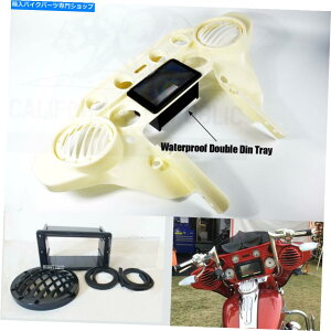 Inner Fairing 6.5 "HDc[OFLH 96-13̂߂̃Xs[J[_uDINXeIGPS}EgCi[tFAO 6.5" Speaker Double Din Stereo GPS Mount Inner Fairing For HD Touring FLH 96-13