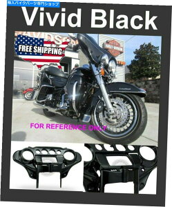 Inner Fairing č̍݌ɁIn[[c[O2014+̂߂̑N₩ȍobgEBOCi[Xs[h[^[tFAO US Stock! Vivid Black Batwing Inner Speedometer Fairing for Harley Touring 2014+