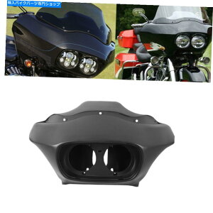 Inner Fairing n[[[hOChFLTR 98-13̂߂̃}bgubNCi[+ÕwbhCgtFtBbg Matte Black Inner + Outer Headlight Fairing Fit For Harley Road Glide FLTR 98-13