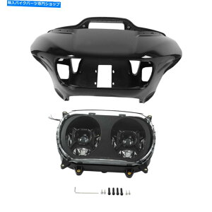 Inner Fairing Ci[ÕtFAOtgLEDfAwbhCgtBbgn[[[hOCh2015-2021 Inner Outer Fairing Front LED Dual Headlight Fit For Harley Road Glide 2015-2021