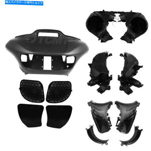 Inner Fairing ABSインナーの外側のフェアリングスピーカーグローブボックスエアダクトフィットハーレーロードグライド15+ ABS Inner Outer Fairing Speaker Glove Box Air Duct Fit For Harley Road Glide 15+