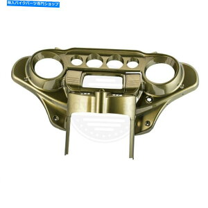 Inner Fairing �I���[�u�S�[���h�p�[���o�b�g�E�B���O�C���i�[�J�E���t�F�A�����O�L���b�v�t�B�b�g2014+�n�[���[���[�h�X�g���[�g Olive Gold Pearl Batwing Inner Cowl Fairing Cap Fit 2014+ Harley Road Street�y��