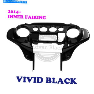 Inner Fairing 14-19n[[HDc[Ô߂̃obgEBOCi[Xs[h[^[JEtFAON₩ȃubN Batwing Inner Speedometer Cowl Fairing Vivid Black For 14-19 Harley HD Touring