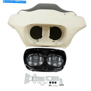 Inner Fairing n[[[hOCh98-2013̂߂̓hĂȂCi[AE^[tFAOLEDwbhCgtBbg Unpainted Inner Outer Fairings & LED Headlight Fit For Harley Road Glide 98-2013