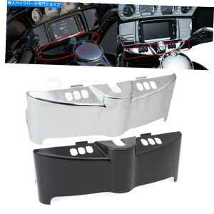 Inner Fairing フロントクローム&ブラックインナーフェアリングキャップカバーフィット2014-2018 Front Chrome & Black Inner Fairing Cap Cover Fit for Harley Touring 2014-2018