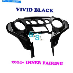 Inner Fairing obgEBOCi[Xs[h[^[pltFA][N₩ȃubN̂߂14-20n[[HDc[O Batwing Inner Speedometer Panel Fairings Vivid Black for 14-20 Harley HD Touring