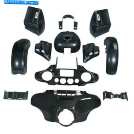 Inner Fairing インナーアウターフェアリングボディワークキットフィットハーレーストリートグライド2018ブラックテンペスト Inner Outer Fairings Bodywork Kit Fit For Harley Street Glide 2018 Black Tempest