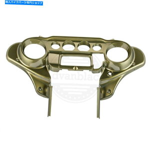 Inner Fairing 2014-20�n�[���[�c�[�����O�̂��߂̃I���[�u�S�[���h�p�[���o�b�g�E�B���O�C���i�[�J�E���t�F�A�����O�L���b�v Olive Gold Pearl Batwing Inner Cowl Fairing Cap For 2014-20 Harley Touring�y���s�A��
