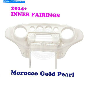 Inner Fairing �����b�R�S�[���h�p�[���o�b�g�E�B���O�C���i�[�X�s�[�h���[�^�[�t�F�A�����O�t�B�b�g�n�[���[�G���N�g����2014+ Morocco Gold Pearl Batwing Inner Speedometer Fairing fit Harley Electra 2014+�y���s