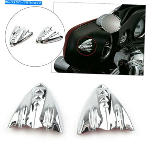 Inner Fairing カバープレートフィットハーレーストリートグライド06-13をフィットするクロムインナーフェアリングミラーブロック Chrome Inner Fairing Mirror Block Off Cover Plates Fit Harley Street Glide 06-13