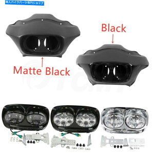 Inner Fairing Ci[AE^[tFAO5.75 ''n[[[hOChFltr 98-13̂߂̃fALEDwbhCg Inner Outer Fairing 5.75'' Dual LED Headlight For Harley Road Glide FLTR 98-13