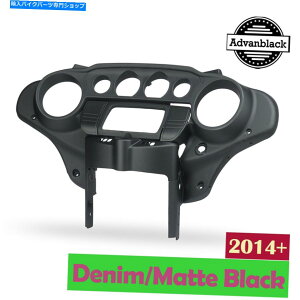 Inner Fairing n[[c[O14+̂߂̃fjubNobgEBOCi[Xs[h[^[JEtFAOLbv Denim Black Batwing Inner Speedometer Cowl Fairing Cap For Harley Touring 14+