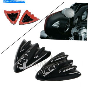 Inner Fairing n[[Xg[gOChgP̂߂̃Jo[v[gItubNCi[tFAO~[ubN Black Inner Fairing Mirror Block Off Cover Plates For Harley Street Glide Trike