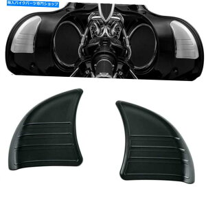 Inner Fairing n[[GNgXg[gOChpubNgCCi[tFAO~[Jo[vO Black Tri-Line Inner Fairing Mirror Cover Plugs for Harley Electra Street Glide
