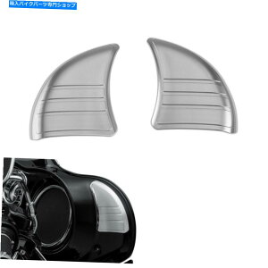 Inner Fairing Harley Touring 6978̂߂Chrome Tri LineCi[tFAO~[tB[Jo[tBbg Chrome Tri Line Inner Fairing Mirror Filler Covers Fit For Harley Touring 6978