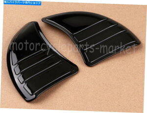 Inner Fairing n[[c[O2014-2017p2{̃ubNgCCi[tFAO~[Jo[vO 2x Black Tri-Line Inner Fairing Mirror Cover Plugs For Harley Touring 2014-2017
