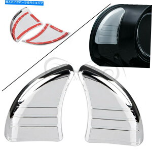 Inner Fairing n[[c[O14-17̂߂̃I[goCNCi[tFAOgC~[Jo[ Motorcycle Chrome Inner Fairing Tri-Line Mirror Covers For Harley Touring 14-17