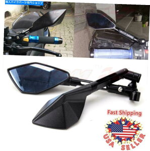 Mirror ubNjo[TCNCI[goC̃obNTCh~[M10 M8 BMŴ߂M10 M8 Black Universal CNC Motorcycle Rearview Side Mirrors M10 M8 For Honda Suzuki BMW
