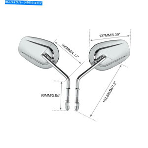 Mirror N[Ar[~[tBbgn[[_rbh\c[O[hLOGNgOCh Chrome Rear View Mirrors Fit For Harley Davidson Touring Road King Electra Glide