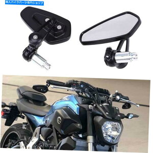 Mirror I[goC7/8 "}nFZ09 MT09 FZ07 FZ07 FZ07pnho[GhubN~[ Motorcycle 7/8" Handle Bar End Black Mirrors For Yamaha FZ09 MT09 FZ10 FZ07 FZ1