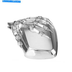 Mirror I[goCN[U[XN[^[̉ê߂̃NXJnh{[JX^TCh~[ Chrome Skull Hand Bone Custom Side Mirrors For Motorcycle Cruiser Scooter Shadow
