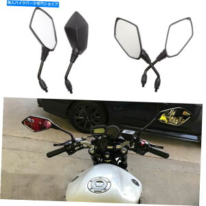 Mirror M10 / 10mmz_/XYLĂ̂߂̃ubNI[goC̃obN~[~[ Black Motorcycle Rearview Mirrors Universal for M10/10MM HONDA/SUZUKI KAWASKI US