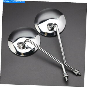 Mirror z_ؐ̂߂̃jo[TN[I[goCEhTCu~[M10 Universal Chrome Motorcycle Round Rearview Mirrors M10 for Honda Suzuki Kawasaki