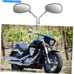 Mirror XYLBoulevard C50 / 90 / 90T / 109 M50 / 109R̂߂10mmN[̑ȉ~`̋ 10MM CHROME OVAL REARVIEW MIRRORS FOR Suzuki Boulevard C50/90/90T/109 M50/109R