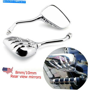 Mirror BMW Aprilia�̂��߂�8mm / 10mm�T�C�h�~���[8mm / 10mm�̃~���[ Motorcycle White Rear View Mirrors 8mm/10mm Side Mirrors For BMW Aprilia Part US�y���s�A���i�z