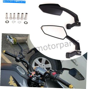 Mirror ubNu[hfUC2s[TCNXN[^[ATVobN~[Az_O Black Blade Design 2PCS Motorcycle Scooter ATV Rearview Mirrors For Honda GROM