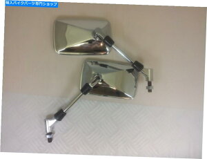Mirror Suzuki Bandit GSX1400 SV650 SV1000̂߂̐VNdq}[N̒`̃~[ NEW CHROME E-MARKED RECTANGULAR Mirrors For Suzuki Bandit GSX1400 SV650 SV1000